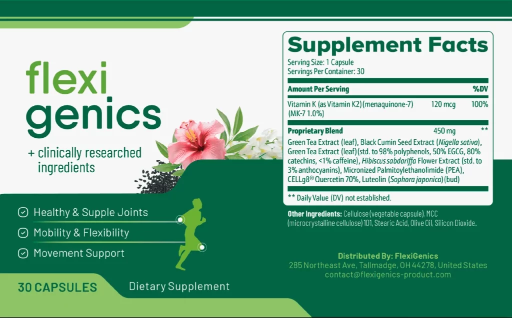 FlexiGenics-supplement-facts