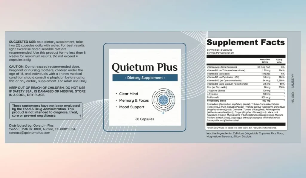 Quietum-Plus-Supplement-Facts