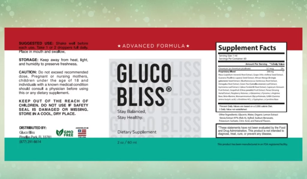 Gluco-Bliss-Supplement-Facts