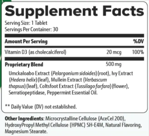 LungExpand-Pro-Ingredients-Supplement-Facts